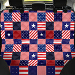 American Patriotic Patchwork Print Pet Car Back Seat Cover
