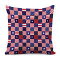 American Patriotic Patchwork Print Pillow Cover