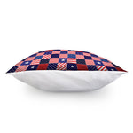 American Patriotic Patchwork Print Pillow Cover