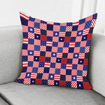 American Patriotic Patchwork Print Pillow Cover