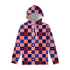 American Patriotic Patchwork Print Pullover Hoodie