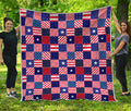 American Patriotic Patchwork Print Quilt