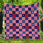 American Patriotic Patchwork Print Quilt