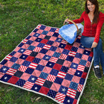 American Patriotic Patchwork Print Quilt