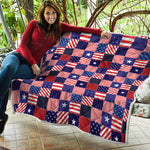 American Patriotic Patchwork Print Quilt