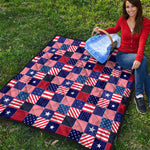 American Patriotic Patchwork Print Quilt