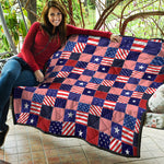 American Patriotic Patchwork Print Quilt