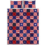 American Patriotic Patchwork Print Quilt Bed Set