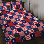 American Patriotic Patchwork Print Quilt Bed Set
