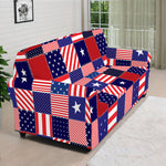 American Patriotic Patchwork Print Sofa Cover