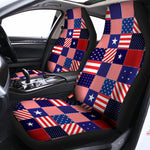 American Patriotic Patchwork Print Universal Fit Car Seat Covers