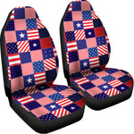 American Patriotic Patchwork Print Universal Fit Car Seat Covers