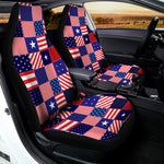 American Patriotic Patchwork Print Universal Fit Car Seat Covers