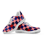 American Patriotic Patchwork Print White Sneakers