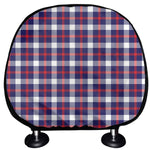American Patriotic Plaid Print Car Headrest Covers