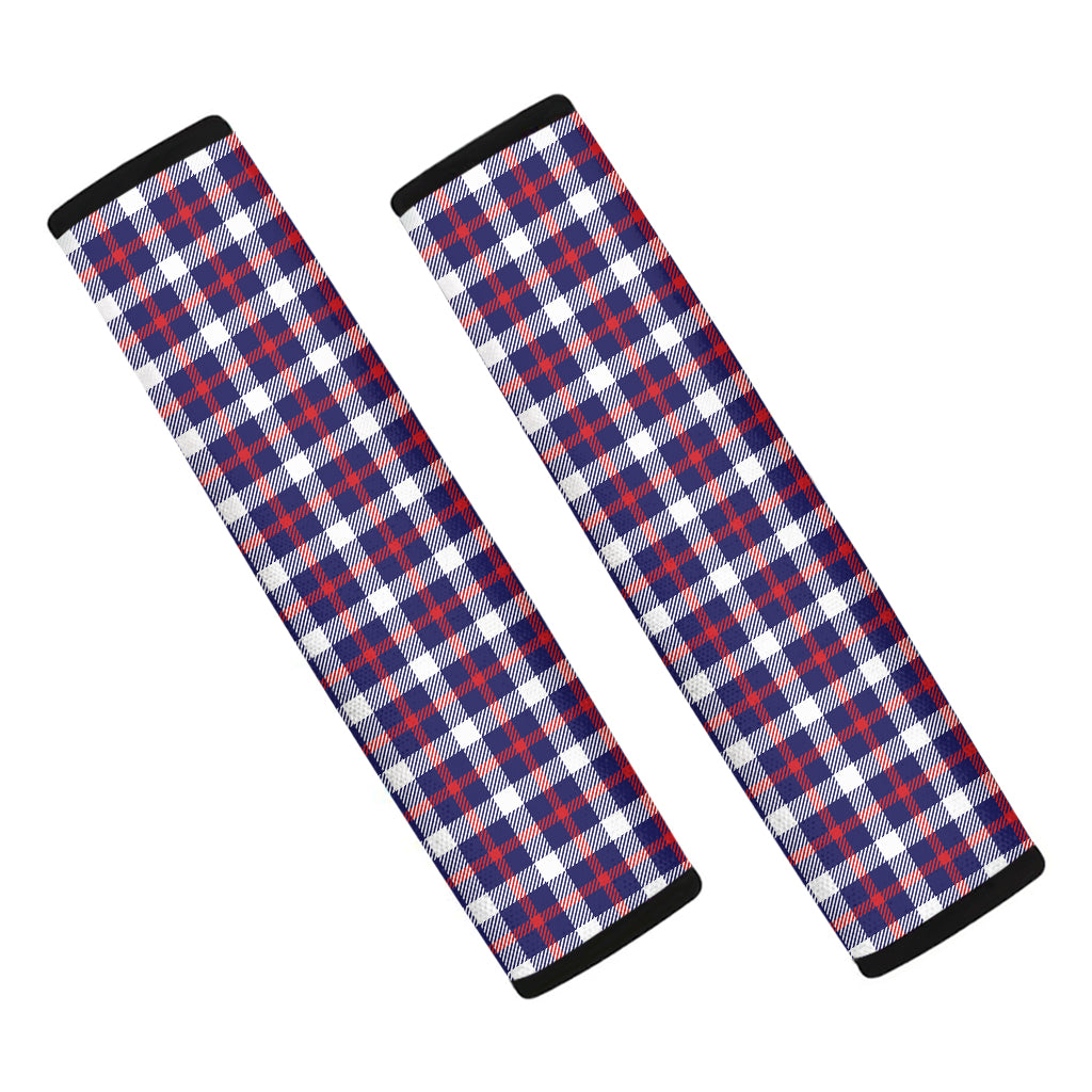 American Patriotic Plaid Print Car Seat Belt Covers