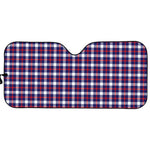 American Patriotic Plaid Print Car Sun Shade