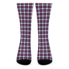 American Patriotic Plaid Print Crew Socks