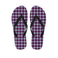 American Patriotic Plaid Print Flip Flops