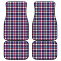 American Patriotic Plaid Print Front and Back Car Floor Mats