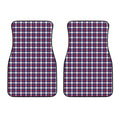 American Patriotic Plaid Print Front Car Floor Mats