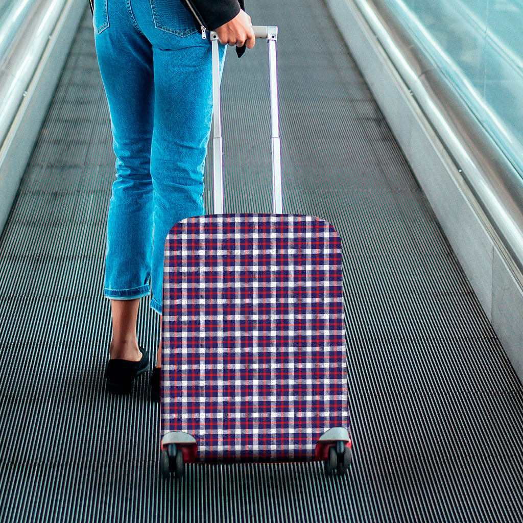 American Patriotic Plaid Print Luggage Cover