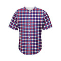 American Patriotic Plaid Print Men's Baseball Jersey