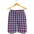 American Patriotic Plaid Print Men's Shorts