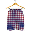 American Patriotic Plaid Print Men's Shorts