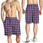 American Patriotic Plaid Print Men's Shorts