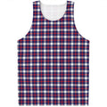 American Patriotic Plaid Print Men's Tank Top