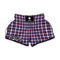 American Patriotic Plaid Print Muay Thai Boxing Shorts