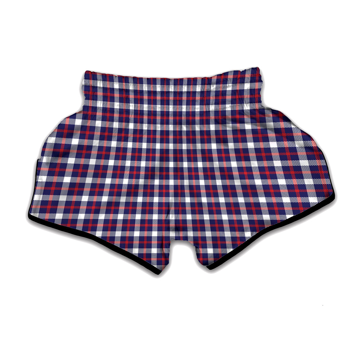 American Patriotic Plaid Print Muay Thai Boxing Shorts