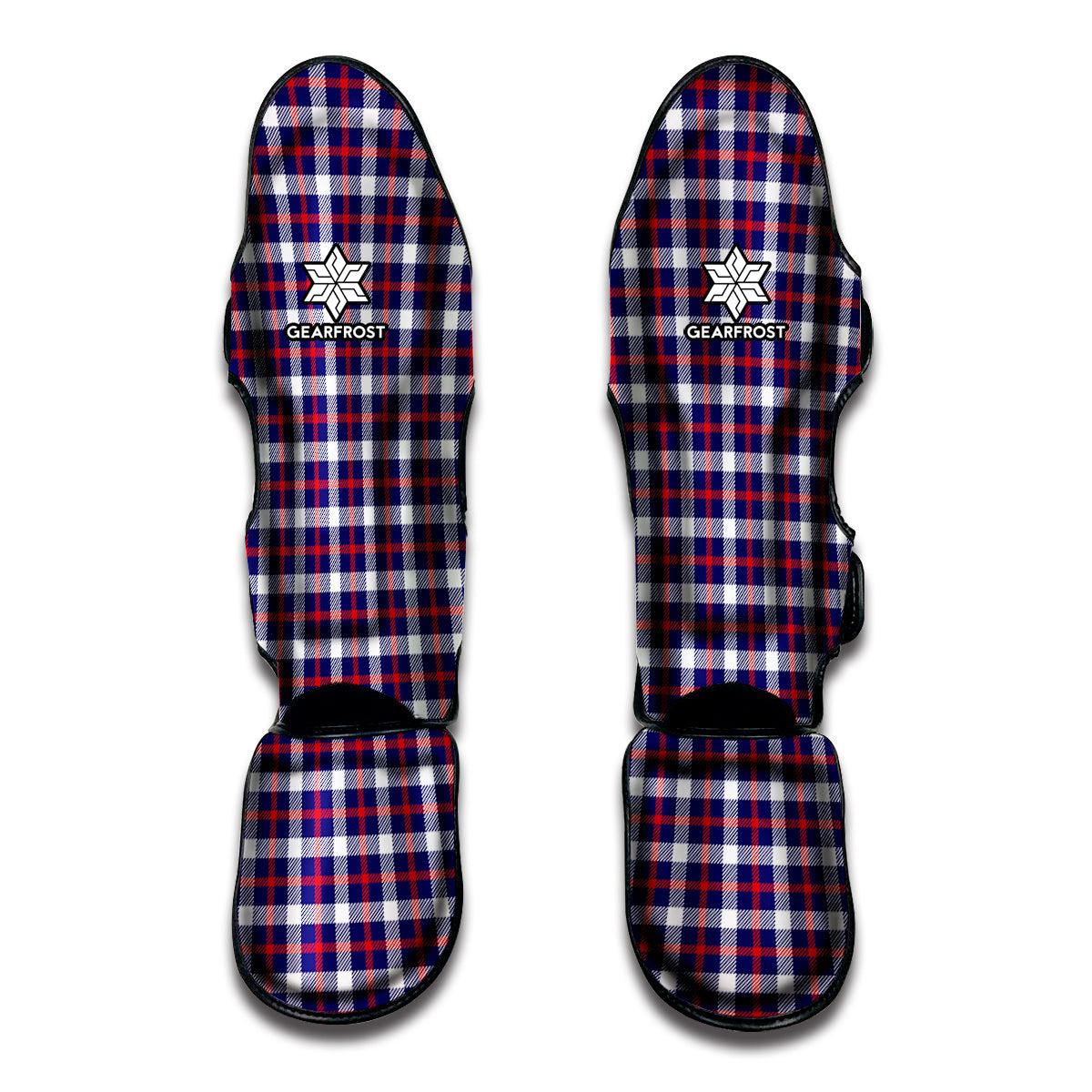 American Patriotic Plaid Print Muay Thai Shin Guard
