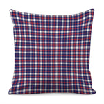 American Patriotic Plaid Print Pillow Cover