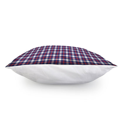 American Patriotic Plaid Print Pillow Cover
