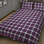 American Patriotic Plaid Print Quilt Bed Set