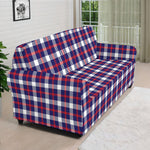 American Patriotic Plaid Print Sofa Cover