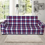 American Patriotic Plaid Print Sofa Slipcover