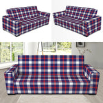 American Patriotic Plaid Print Sofa Slipcover