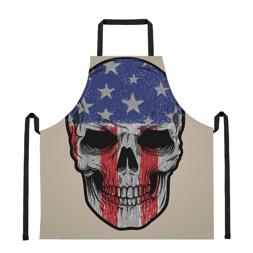 American Patriotic Skull Print Apron