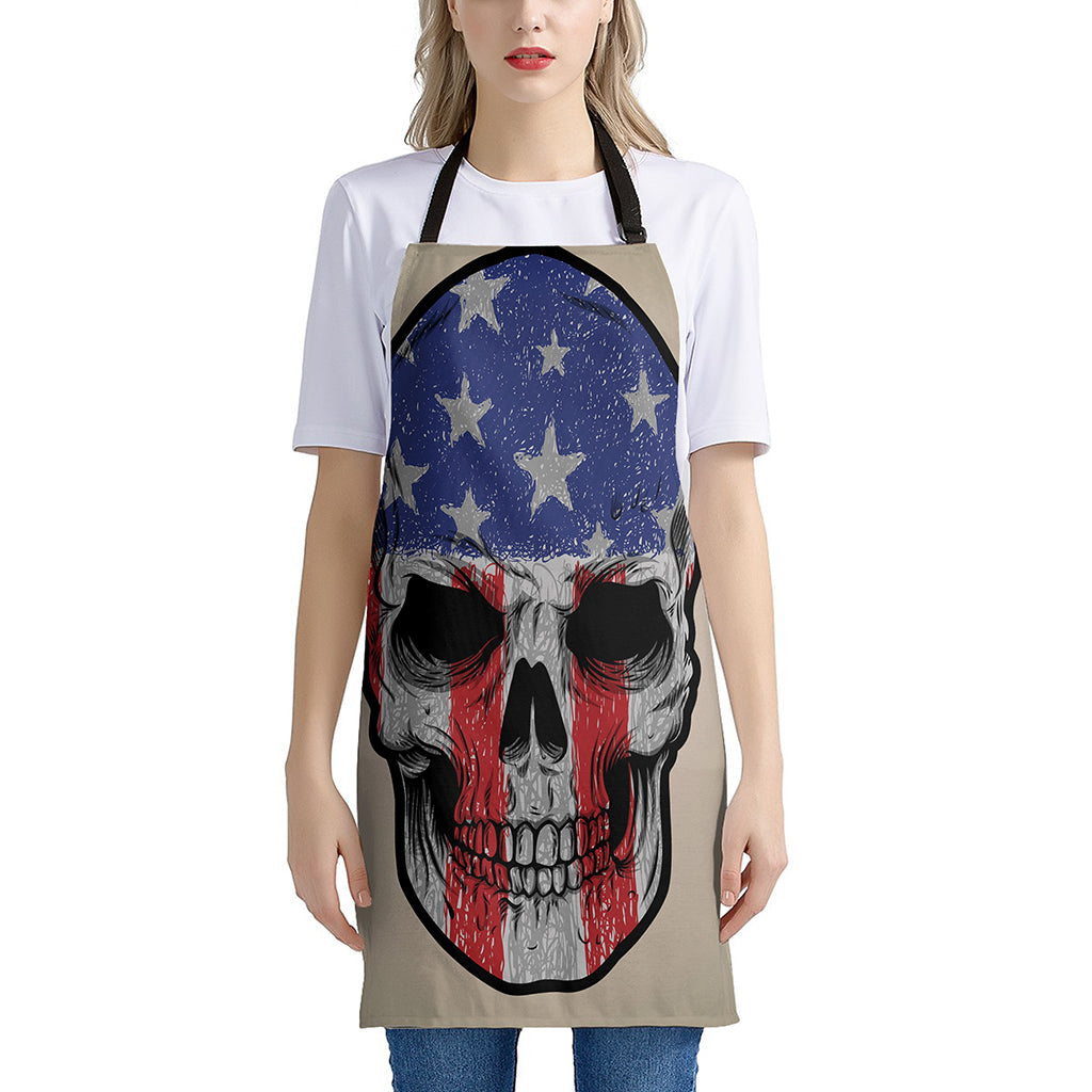 American Patriotic Skull Print Apron