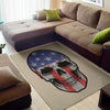 American Patriotic Skull Print Area Rug
