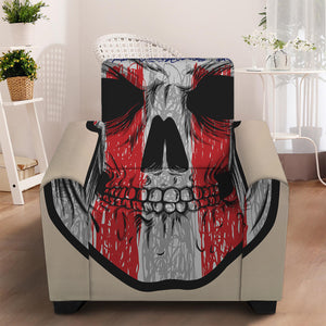 American Patriotic Skull Print Armchair Slipcover