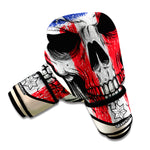 American Patriotic Skull Print Boxing Gloves
