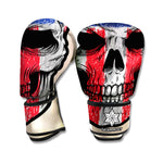 American Patriotic Skull Print Boxing Gloves