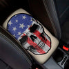 American Patriotic Skull Print Car Center Console Cover