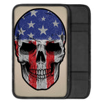 American Patriotic Skull Print Car Center Console Cover