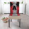 American Patriotic Skull Print Dining Chair Slipcover