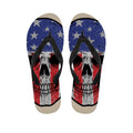 American Patriotic Skull Print Flip Flops